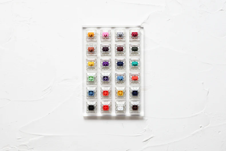 24 switch switches tester with acrylic base blank keycaps for mechanical keyboard kailh box heavy pro purple orange yellow gold - Image 3