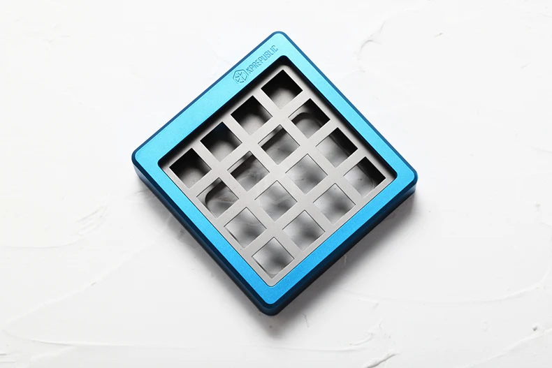 Anodized Aluminium cubic case for jj4x4 jj4 custom keyboard acrylic panels stalinite diffuser can support Rotary brace supporter - Image 8
