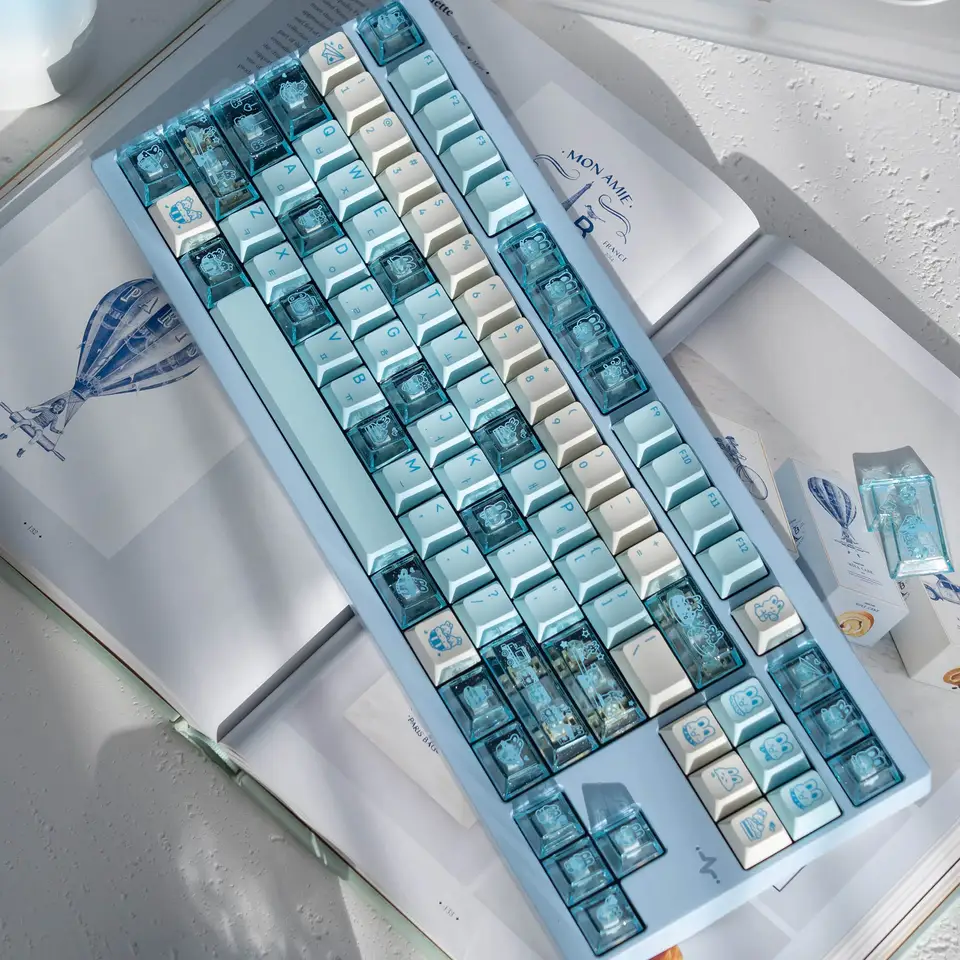 Bunny Land Keycap Cherry Profile PBT Dye Subbed keycap or PC for mx keyboard 60 87 104 EV63 EZ63 Real67 made68 EZ60 wooting60 - Image 4
