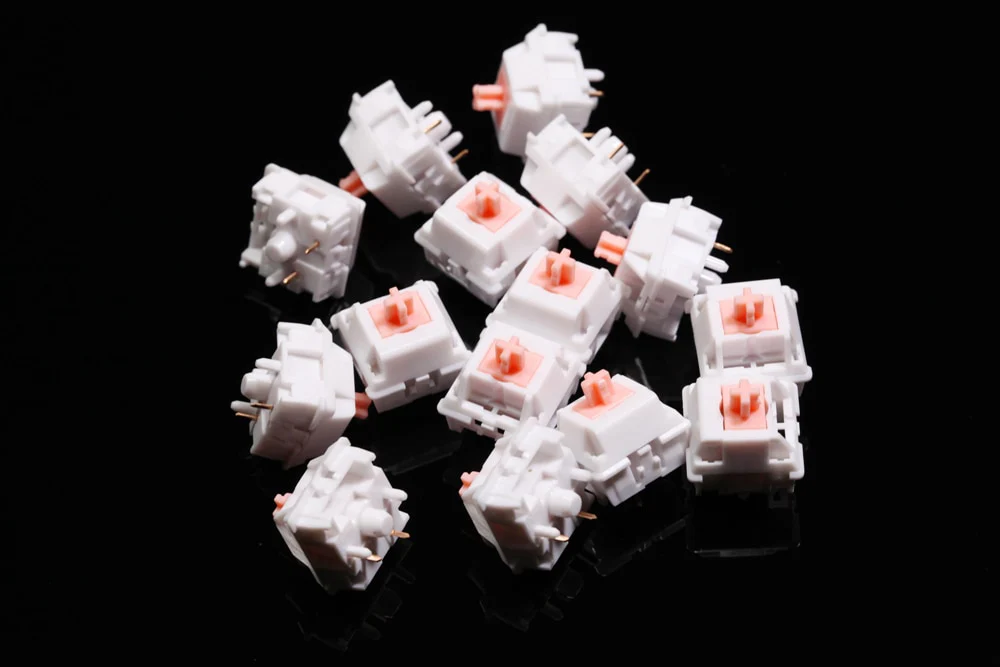 Candy Sakura Snow Switch RGB SMD Tactile 62g 65g Switches For Mechanical keyboard mx stem 5pin Gold Plated Long Spring - Image 7