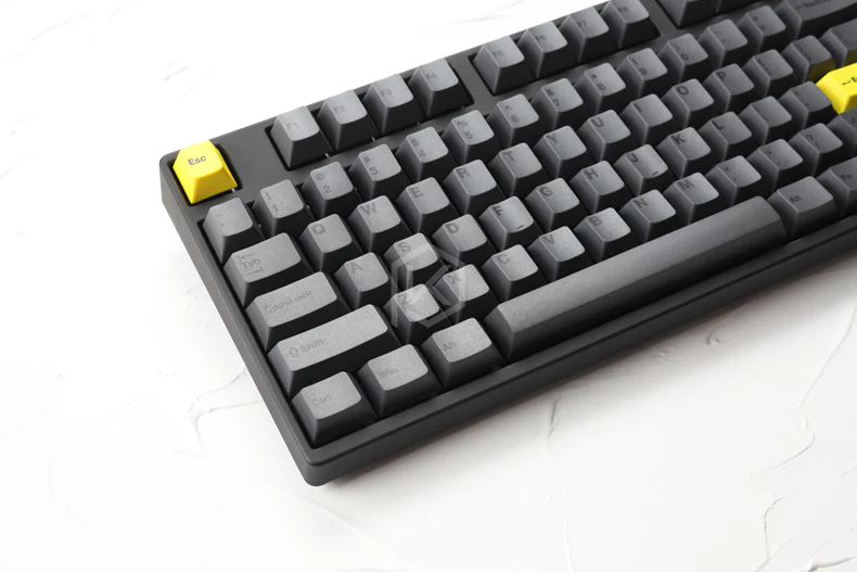 Cherry profile Dye Sub Keycap Set thick PBT plastic black yellow gentleman for gh60 xd64 xd84 xd96 87 104 razer corsair - Image 5