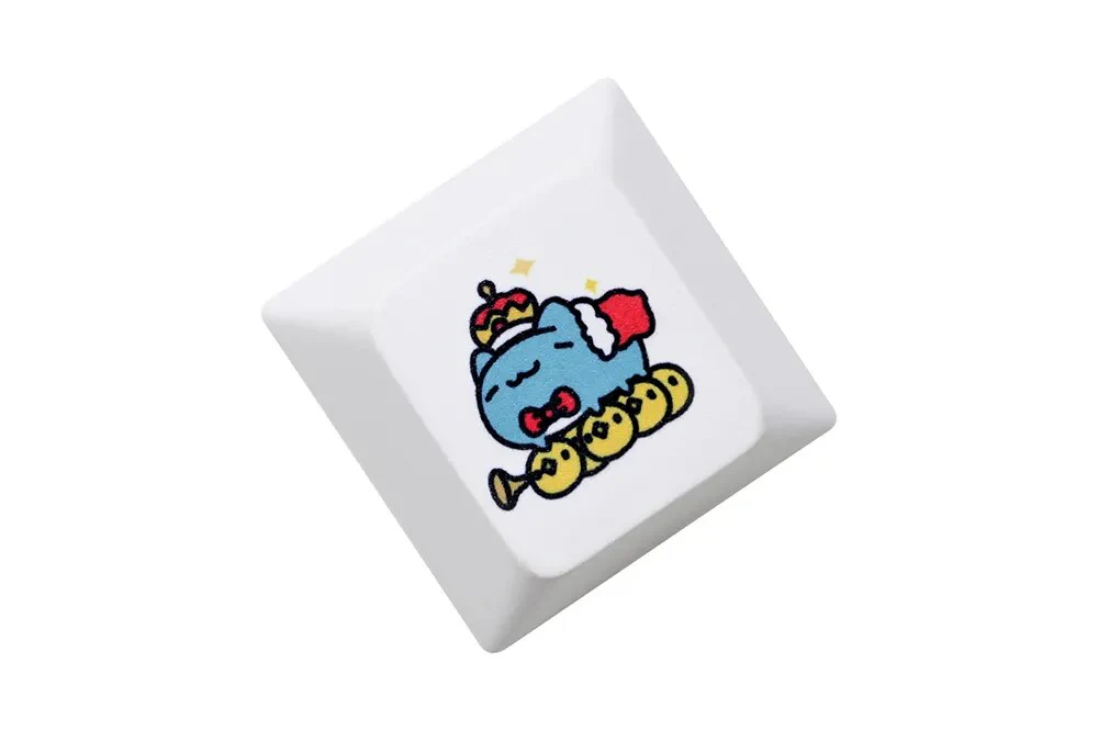 Cute Blue Cat Cherry profile Keycap Meme Keycap Dye Subbed keycaps for mx stem Gaming Mechanical Keyboards Funny Cherry Profile Kitty - Image 4