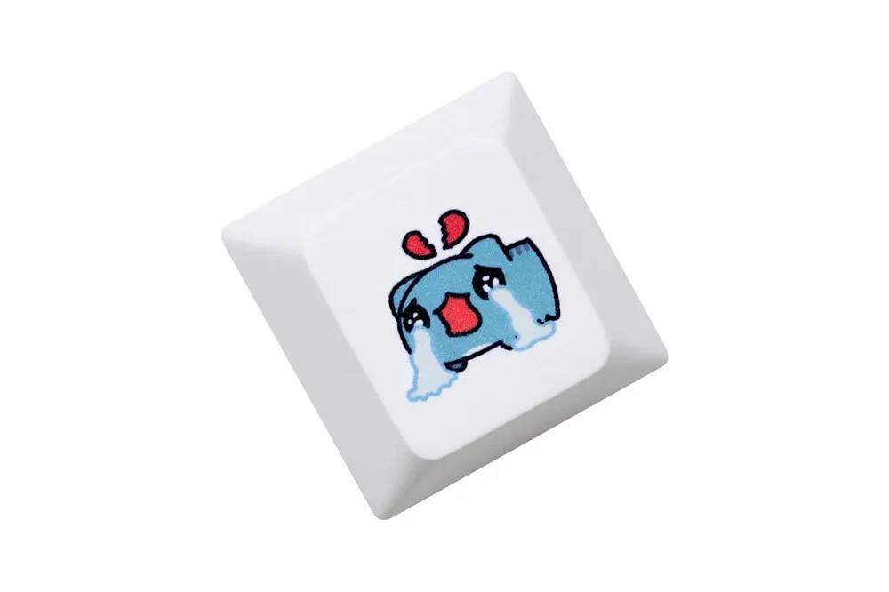 Cute Blue Cat Cherry profile Keycap Meme Keycap Dye Subbed keycaps for mx stem Gaming Mechanical Keyboards Funny Cherry Profile Kitty - Image 8