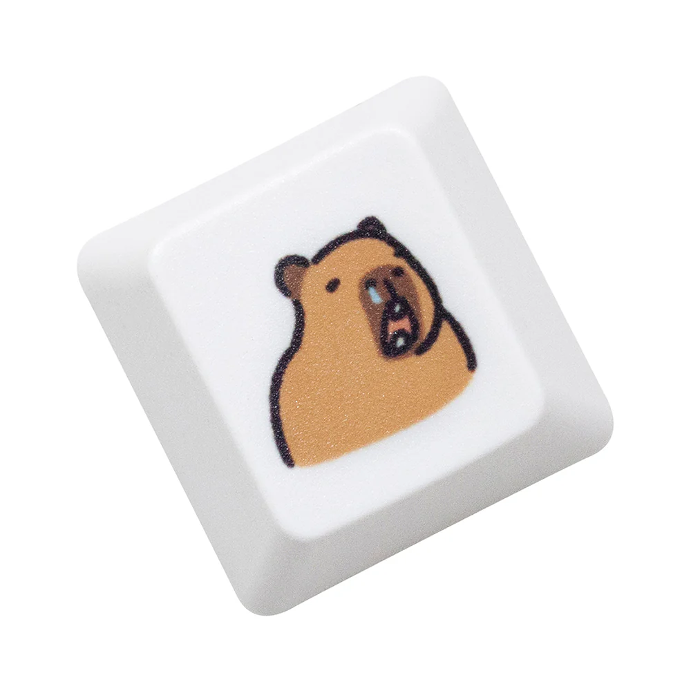 Cute Capybara Keycap Meme Keycap Dye Subbed keycaps for mx stem Gaming Mechanical Keyboards White Shui tun OEM Profile - Image 10