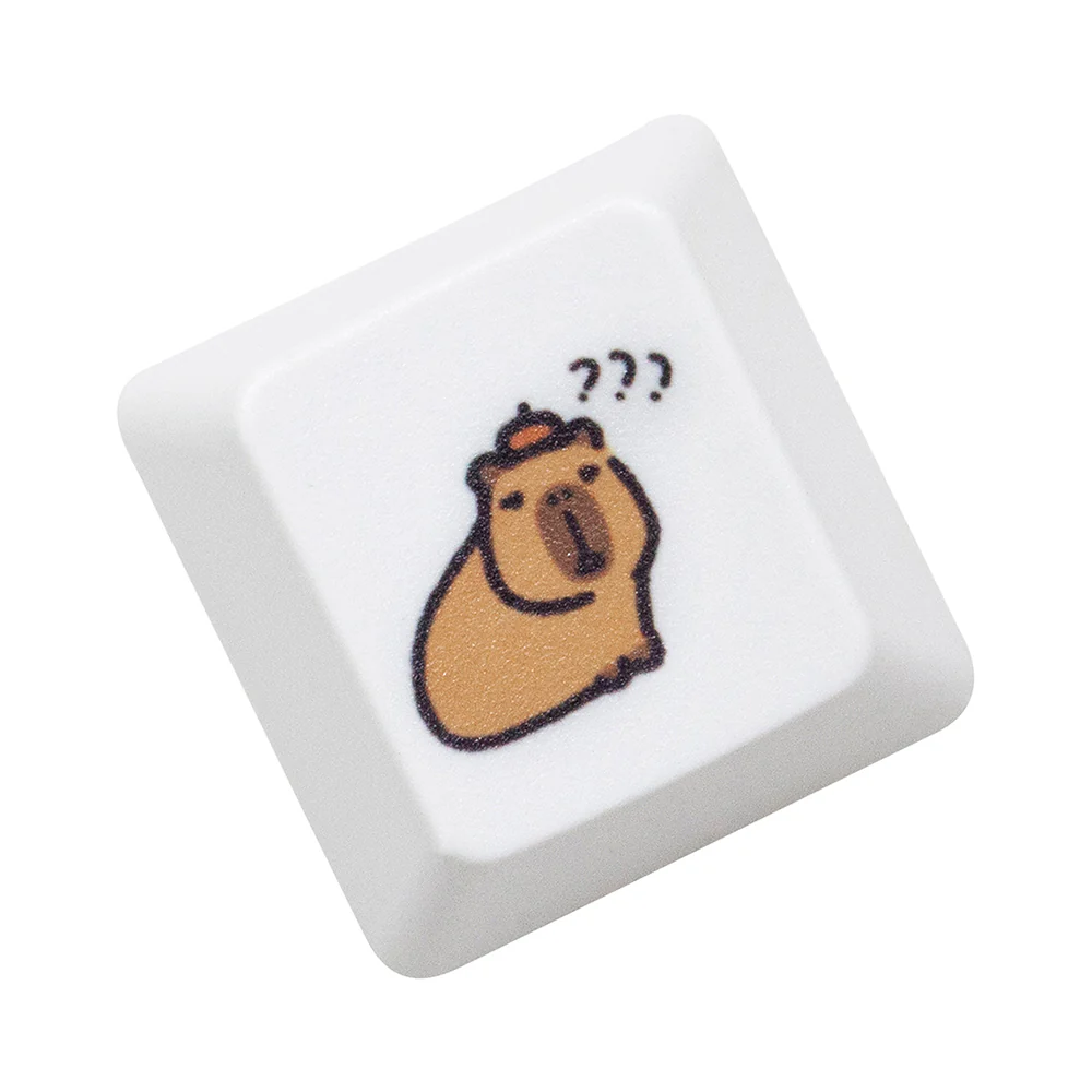 Cute Capybara Keycap Meme Keycap Dye Subbed keycaps for mx stem Gaming Mechanical Keyboards White Shui tun OEM Profile - Image 14