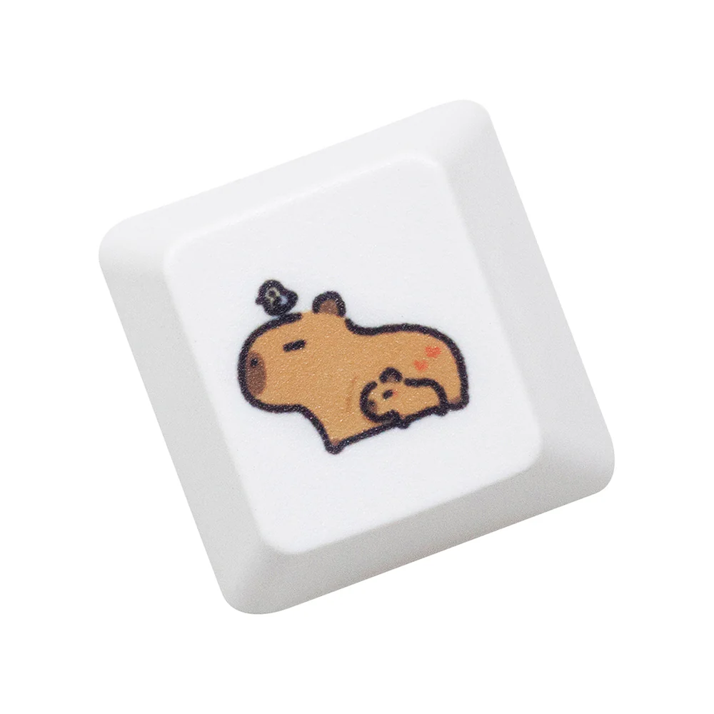 Cute Capybara Keycap Meme Keycap Dye Subbed keycaps for mx stem Gaming Mechanical Keyboards White Shui tun OEM Profile - Image 16