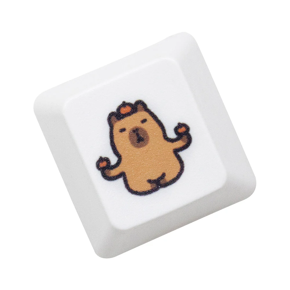 Cute Capybara Keycap Meme Keycap Dye Subbed keycaps for mx stem Gaming Mechanical Keyboards White Shui tun OEM Profile - Image 19