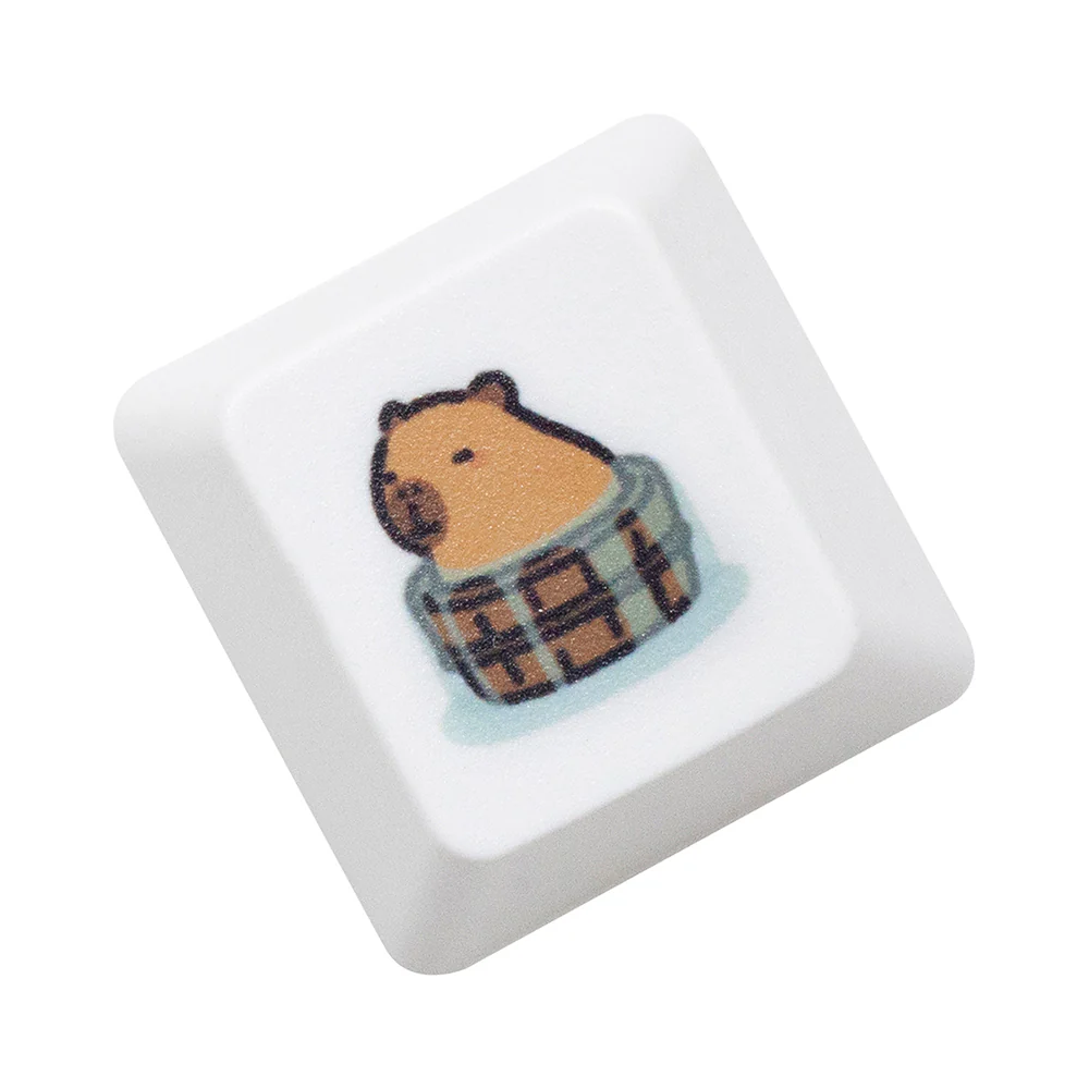 Cute Capybara Keycap Meme Keycap Dye Subbed keycaps for mx stem Gaming Mechanical Keyboards White Shui tun OEM Profile - Image 7