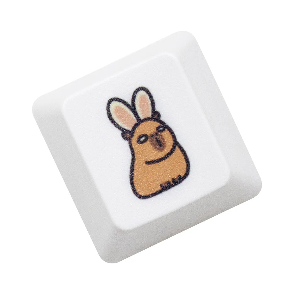 Cute Capybara Keycap Meme Keycap Dye Subbed keycaps for mx stem Gaming Mechanical Keyboards White Shui tun OEM Profile - Image 8