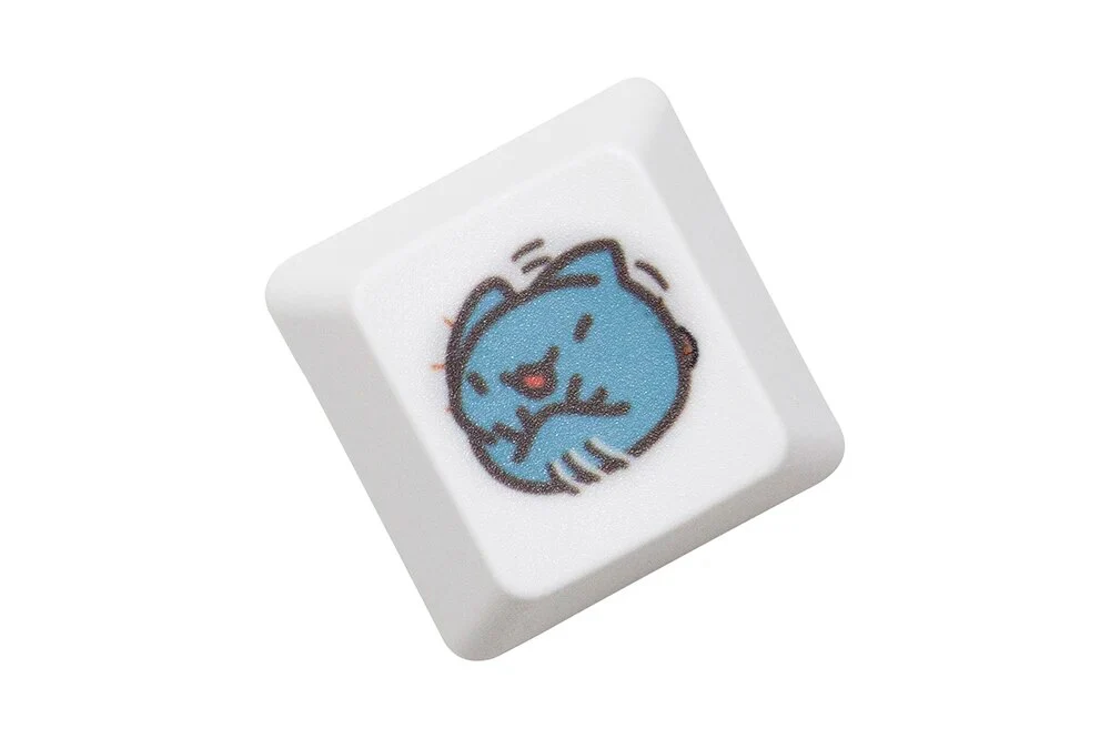 Cute Little Blue Cat Keycap Kitty Meme Keycap Dye Subbed keycaps for mx stem Gaming Mechanical Keyboards OEM Profile R1 R2 R3 - Image 11