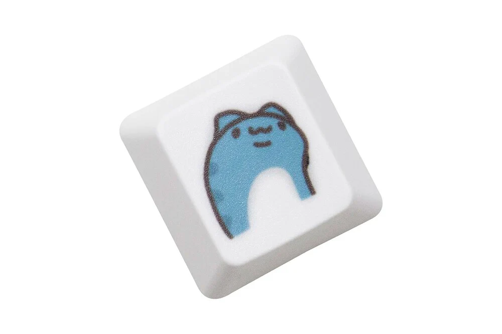 Cute Little Blue Cat Keycap Kitty Meme Keycap Dye Subbed keycaps for mx stem Gaming Mechanical Keyboards OEM Profile R1 R2 R3 - Image 14