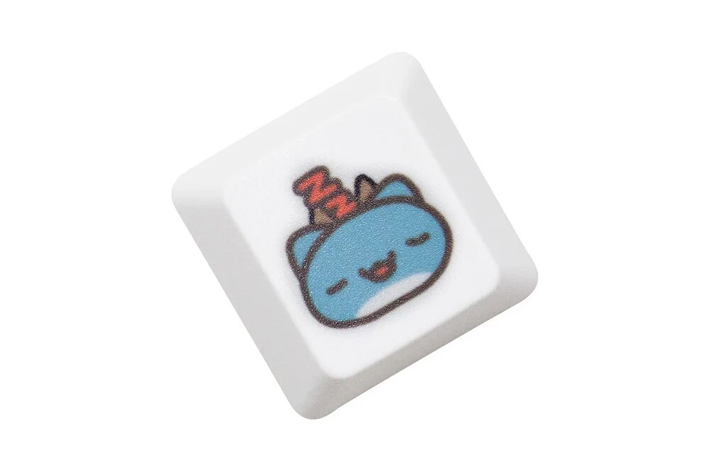 Cute Little Blue Cat Keycap Kitty Meme Keycap Dye Subbed keycaps for mx stem Gaming Mechanical Keyboards OEM Profile R1 R2 R3 - Image 8