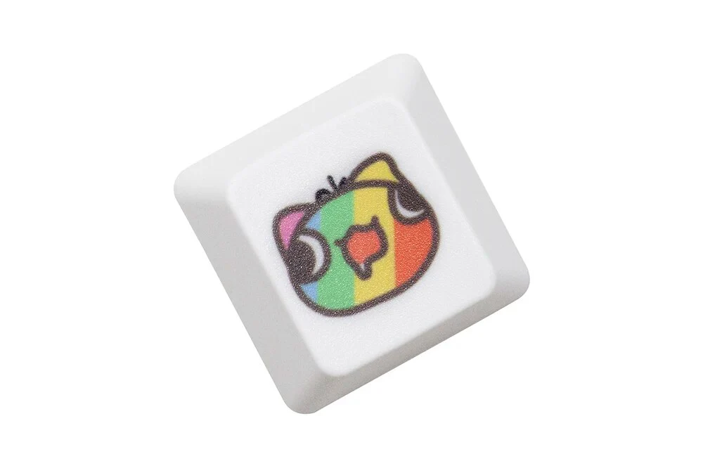 Cute Little Blue Cat Keycap Kitty Meme Keycap Dye Subbed keycaps for mx stem Gaming Mechanical Keyboards OEM Profile R1 R2 R3 - Image 9