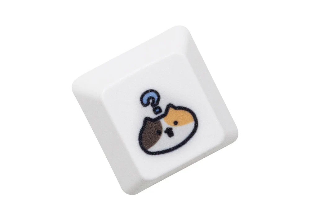 Cute Little Calico Cat Keycap Kitty Meme Keycap Dye Subbed keycaps for mx stem Gaming Mechanical Keyboards Orange White Black - Image 17