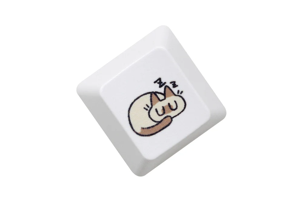 Cute Little Siamese cat Keycap Kitty Meme Keycap Dye Subbed keycaps for mx stem Gaming Mechanical Keyboards White - Image 8