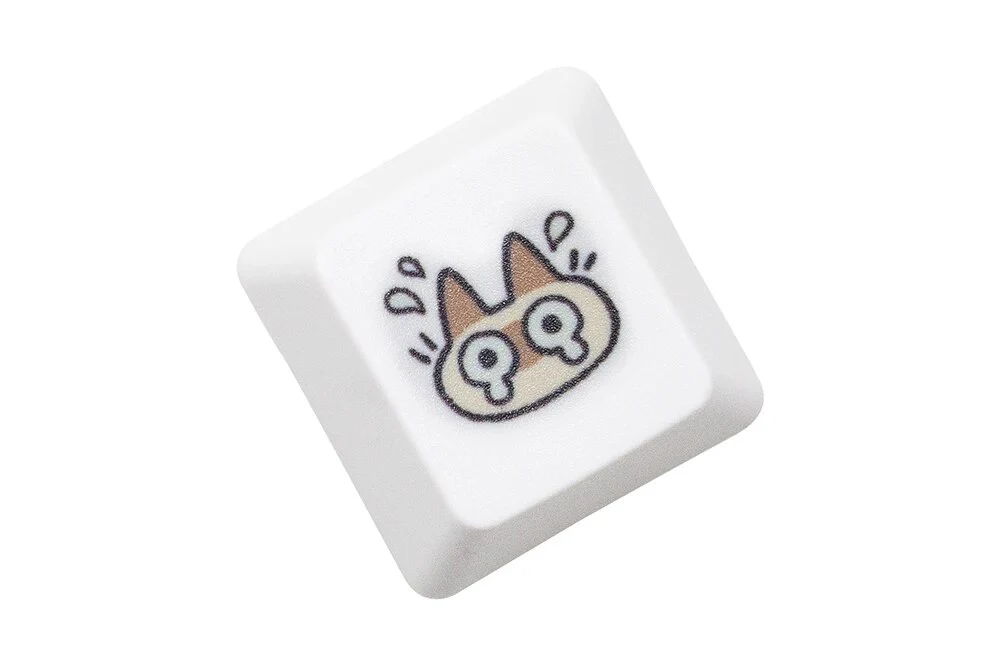 Cute Little Siamese cat Keycap OEM Profile R1 R2 R3 Kitty Meme Keycap Dye Subbed keycaps for mx stem Gaming Mechanical Keyboards - Image 12