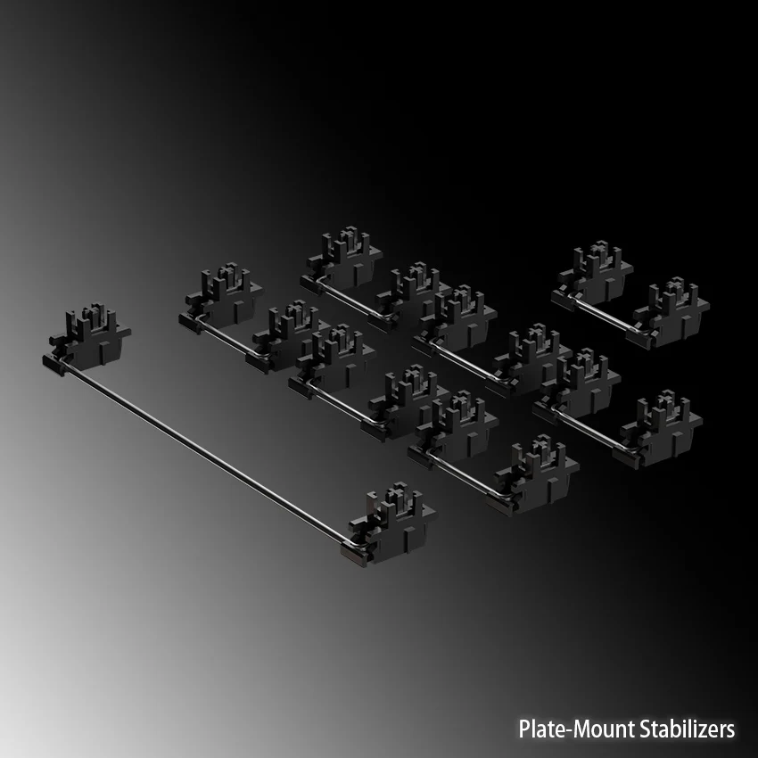 Designer Studio Plate Mounted Stabilizer for Gaming Mechanical Keyboard POM 2u 6.25u 7u Wire Protection Black Beige - Image 2