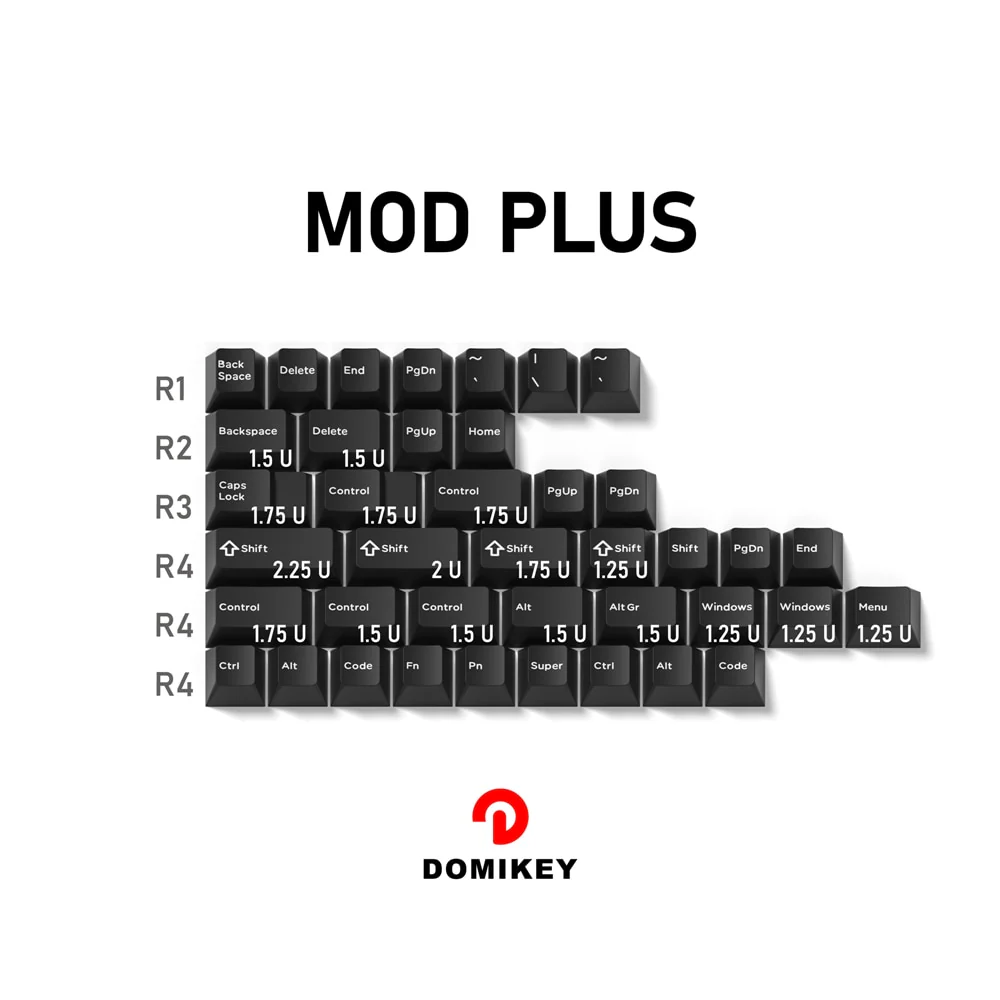 Domikey Cherry Profile abs doubleshot keycap WOB White on Black for mx stem keyboard poker 87 104 gh60 xd64 xd68 xd84 BM60 BM65 - Image 6