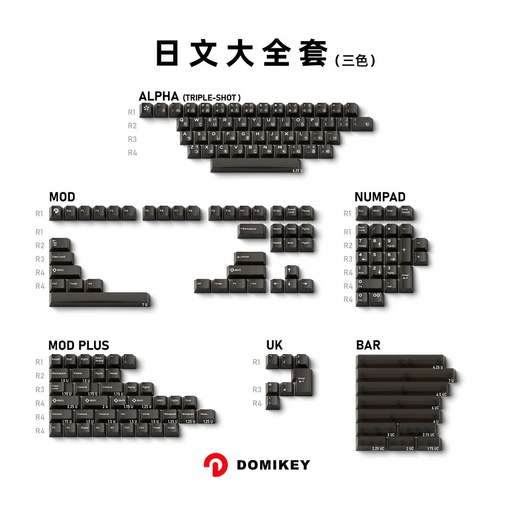 Domikey Obsidian WOB Cherry Profile abs doubleshot backlit keycap for mx keyboard poker 87 104 xd64 xd68 BM60 BM65 BM68 BM80 - Image 10