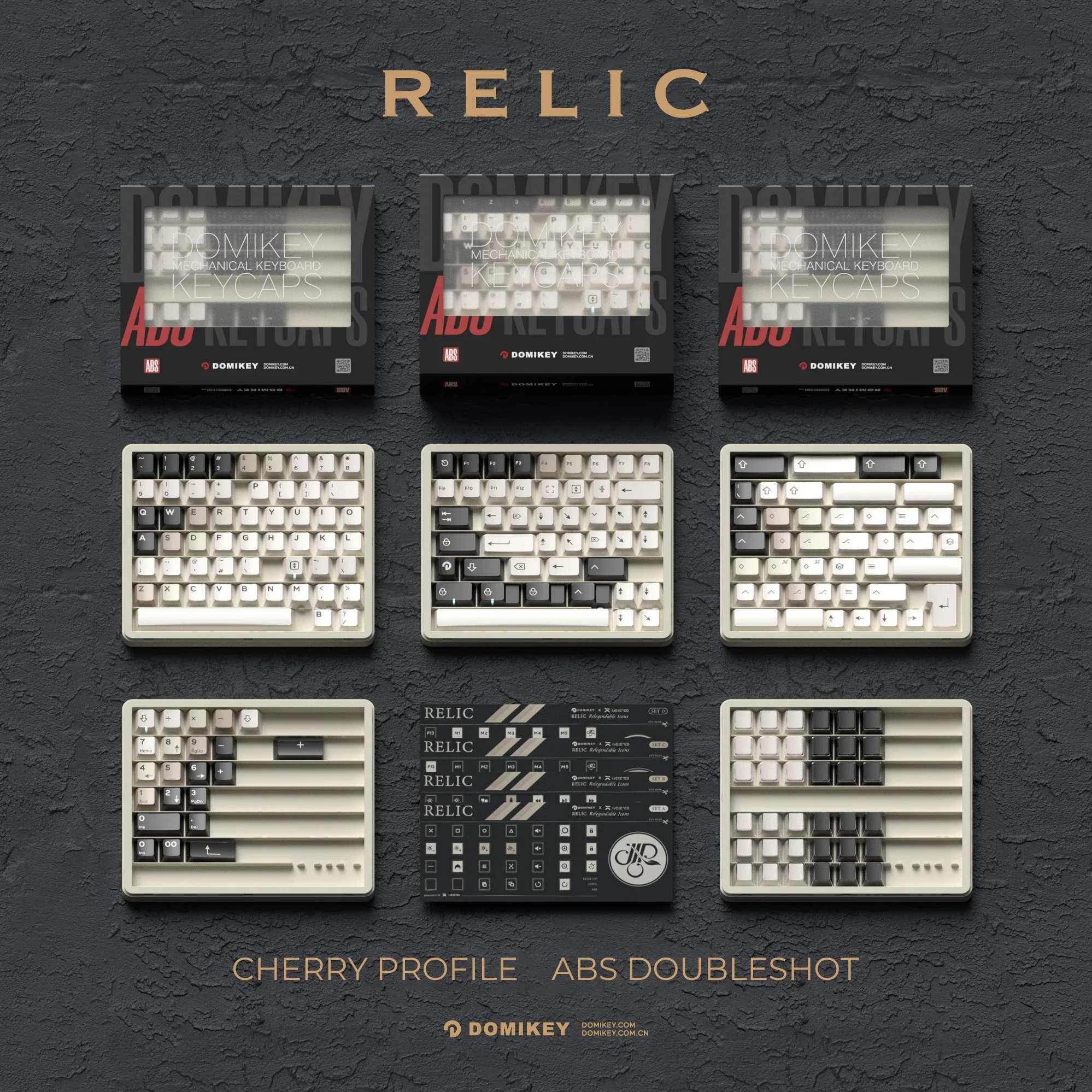 Domikey Relic Cherry profile ABS doubleshot Keycaps - Image 5