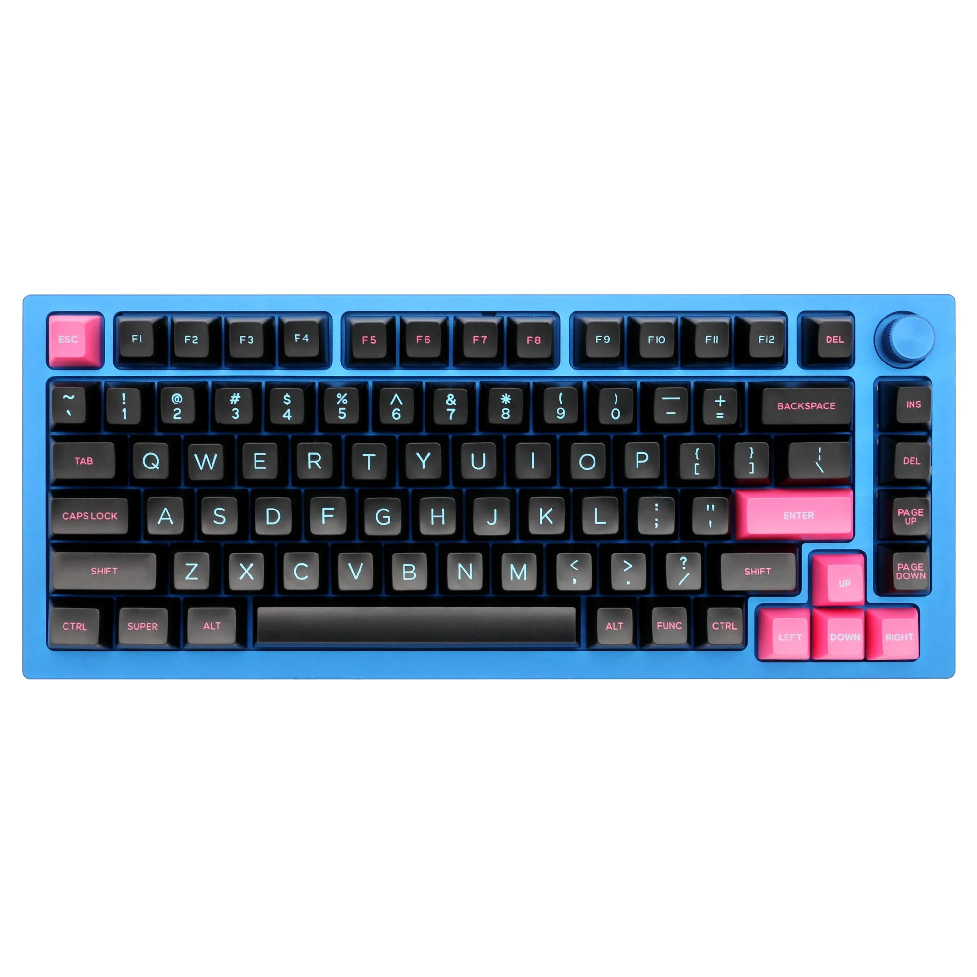 Domikey SA abs doubleshot keycap Miami Night for mx stem keyboard poker 87 104 BM60 BM65 BM68 gh60 xd64 xd68 xd87 Cyan Magenta