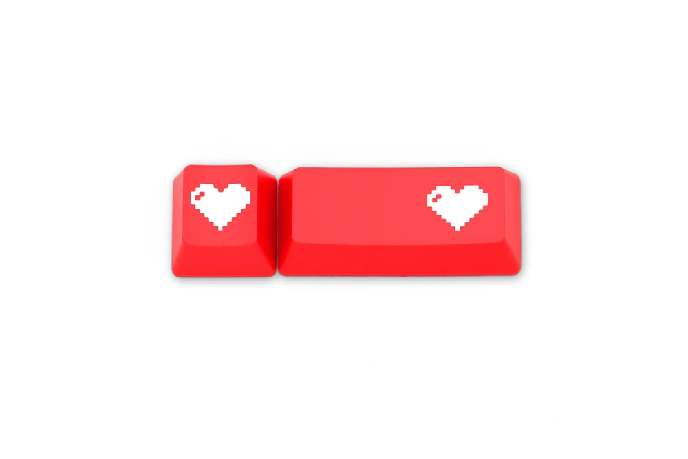 Domikey SA abs doubleshot keycap pixel heart red oem cherry profile - Image 5