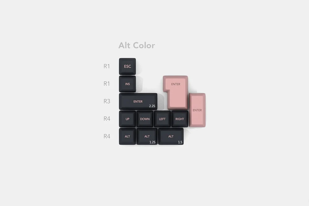 Domikey SA abs doubleshot keycap set VILLANELLA Black Pink SA for mx stem keyboard poker 87 104 gh60 xd64 xd68 xd84 xd96 xd87 - Image 7