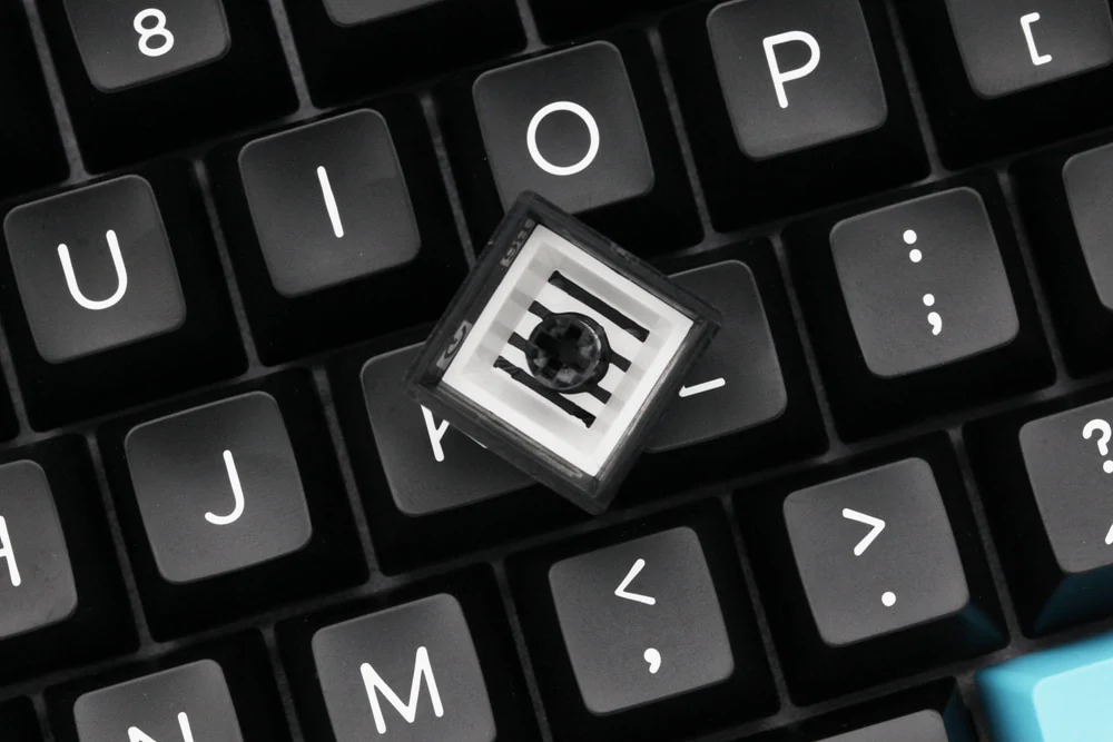 Domikey SA abs doubleshot keycap set WOB White on Black SA mx stem - Image 6