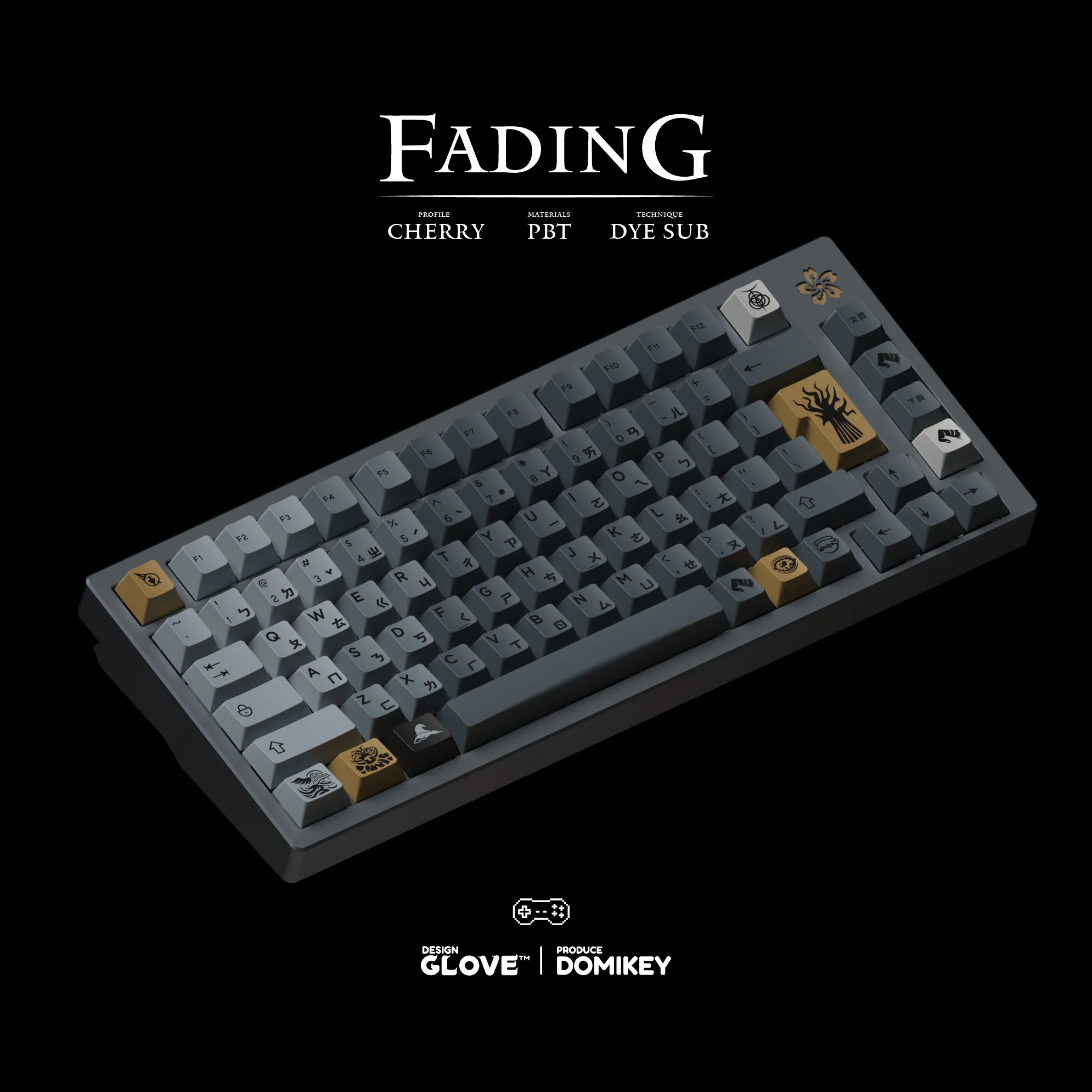 Domikey x GLOVE Fading Dye-sub Cherry profile keycaps - Image 5