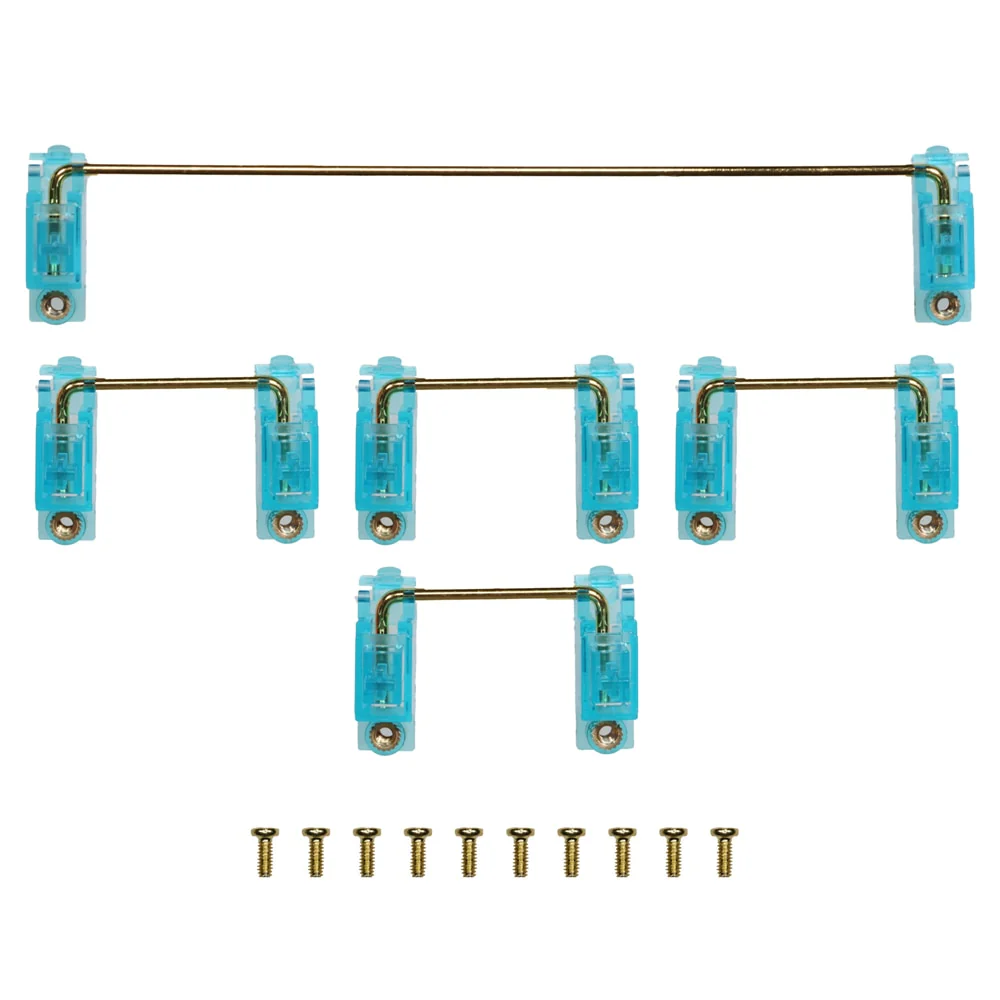 EGS Gold Transparent Plated Pcb screw in Stabilizer for Custom Mechanical Keyboard xd64 BM60 xd87 blue Yellow Red Cyan Purple - Image 6
