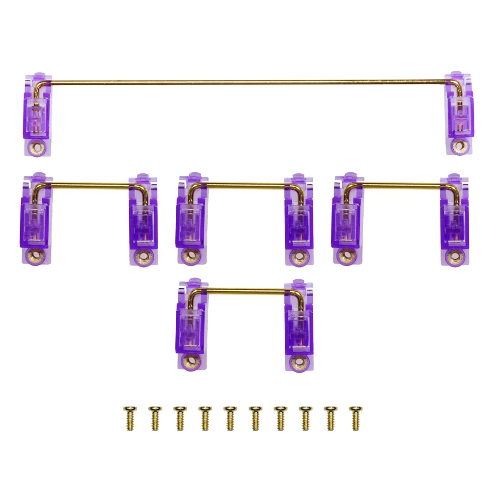 EGS Gold Transparent Plated Pcb screw in Stabilizer for Custom Mechanical Keyboard xd64 BM60 xd87 blue Yellow Red Cyan Purple - Image 7