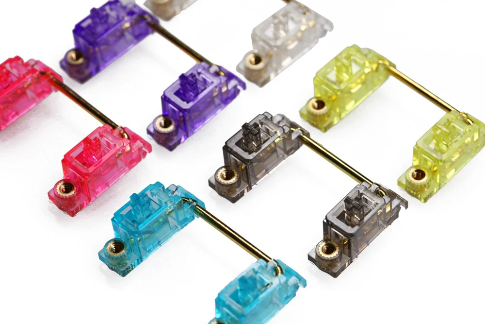 EGS Gold Transparent Plated Pcb screw in Stabilizer for Custom Mechanical Keyboard xd64 BM60 xd87 blue Yellow Red Cyan Purple - Image 9