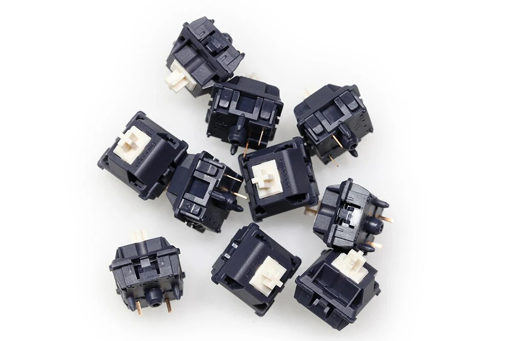 Emogogo Cream NO1 Linear Switch 5pin RGB SMD 62g mx switch for mechanical keyboard 50m POM Nylon Gold Plated Spring Cream Grey - Image 3