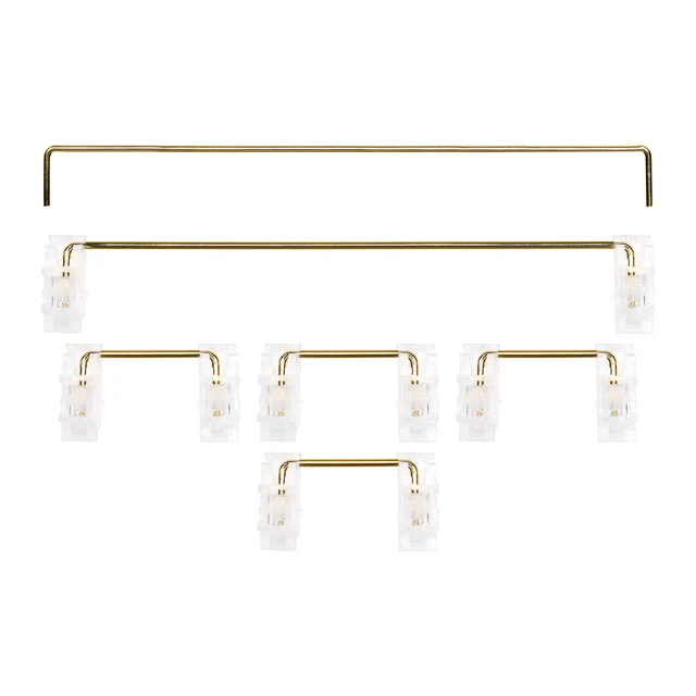 Everglide Panda V3 Transparent Plate Mounted Stabilizer Gold Plated Wire for Custom Mechanical Keyboard Plate Clear Black - Image 32