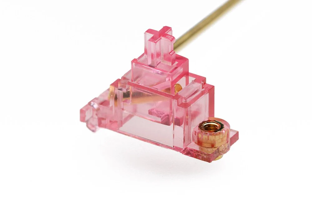 Everglide Pink Transparent Gold Plated Pcb screw in Stabilizer - Image 2