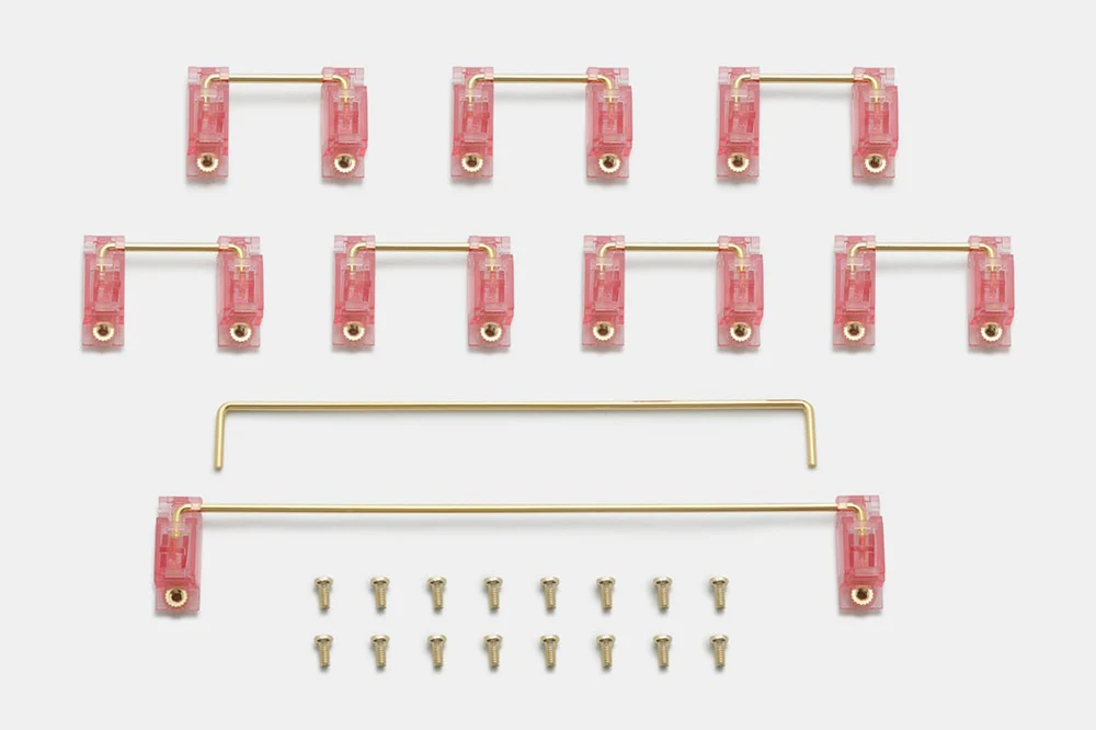 Everglide V2 Transparent Gold Plated Pcb screw in Stabilizer for Custom Mechanical Keyboard gh60 xd64 xd84 6.25x 2x xd96 xd87 - Image 7