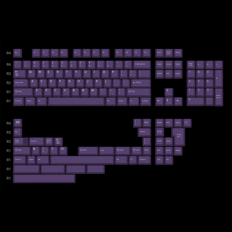 Frontier Cherry Profile PC backlit keycap for mx keyboard 87 104 xd64 BM60 BM65 BM68 BM80 Silk Screen Tech Grey Frog Purple - Image 2