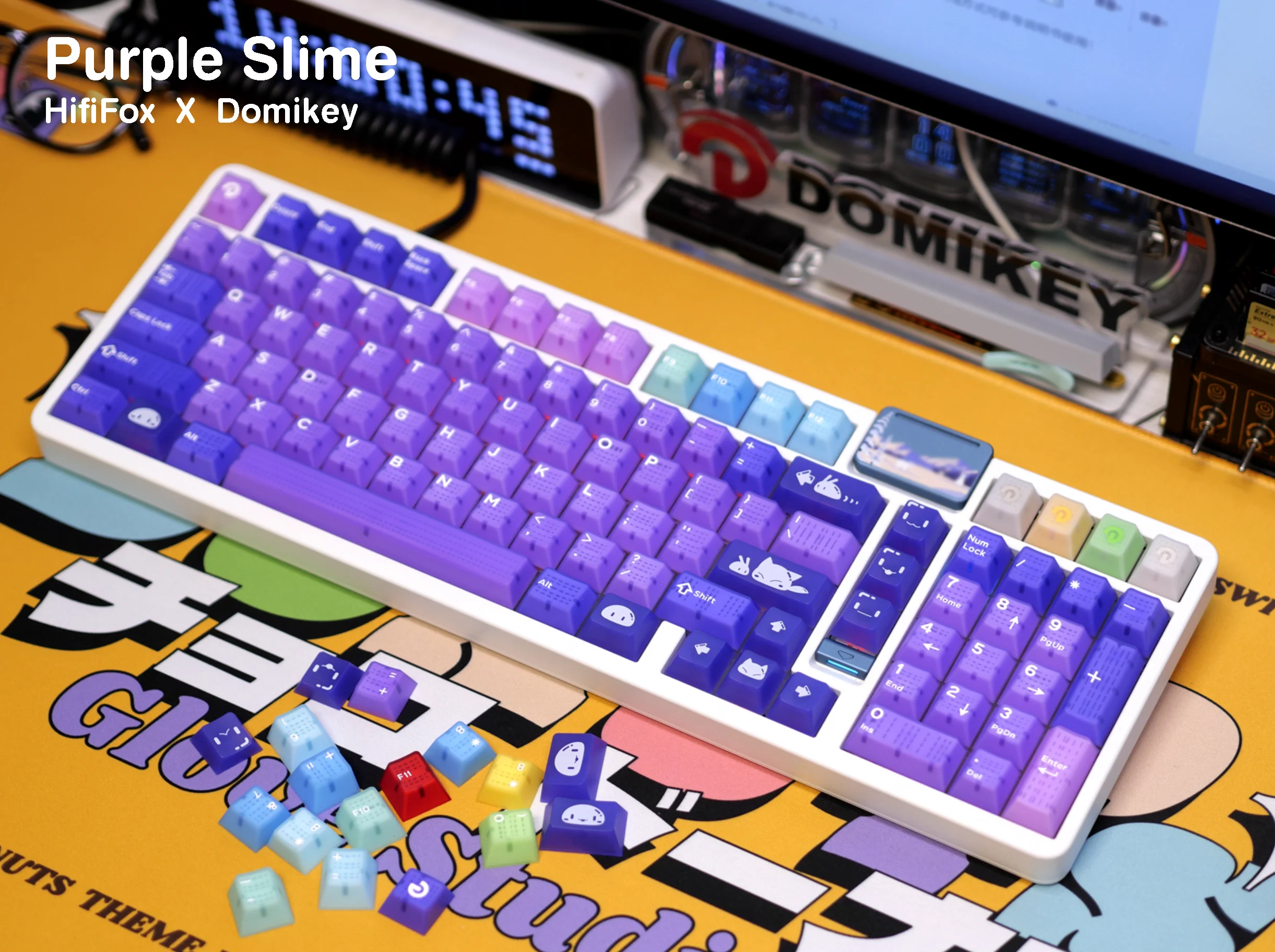 [CLOSED][GB] HifiFox X Domikey Seven Elements Slime スライム Keycaps ABS doubleshot silk screen print Cherry profile semi clear - Image 3