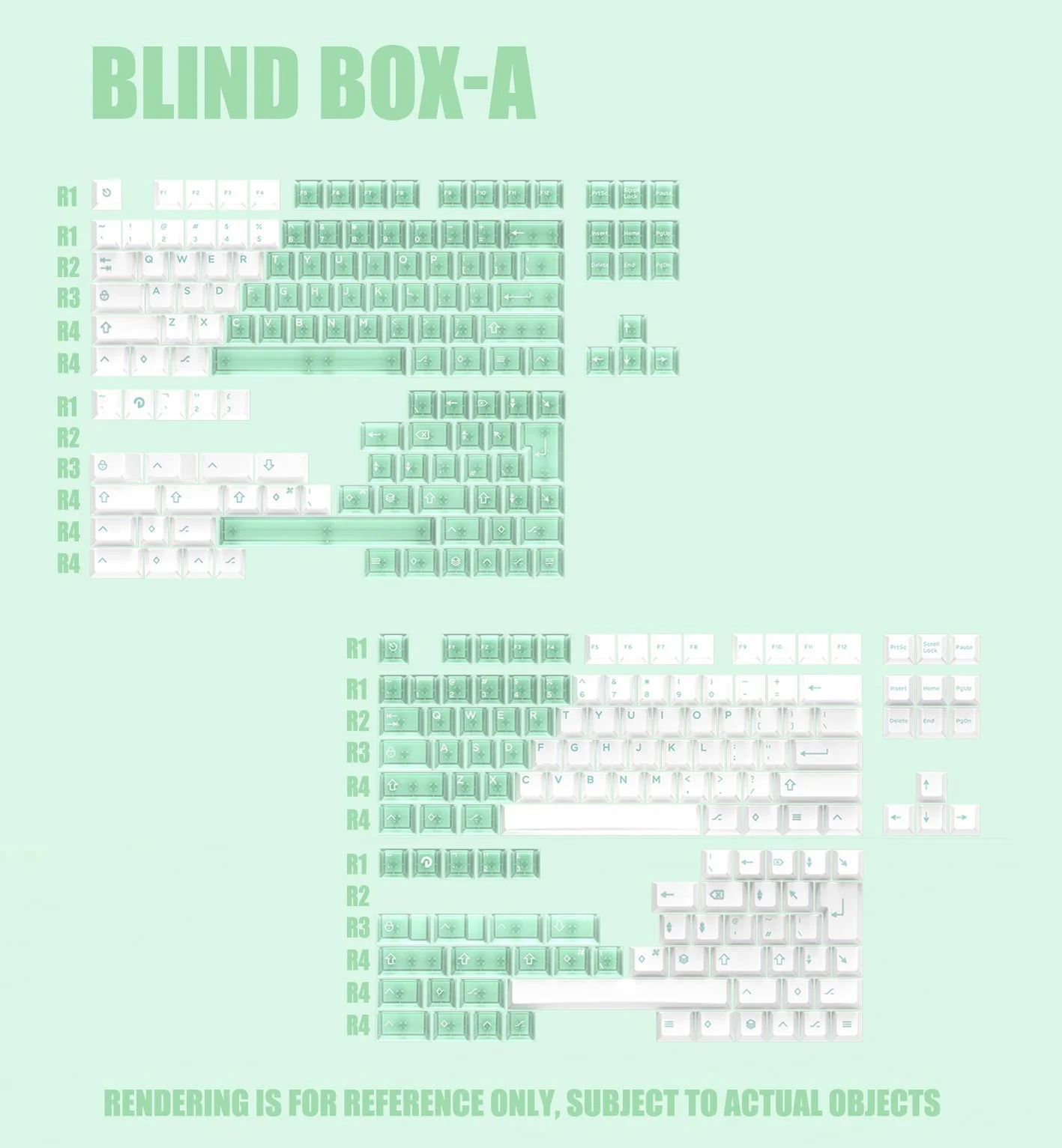 [GBEXTRA] JU x Domikey JADE keycaps Cherry profile  ABS doubleshot Semi-transparent - Image 4