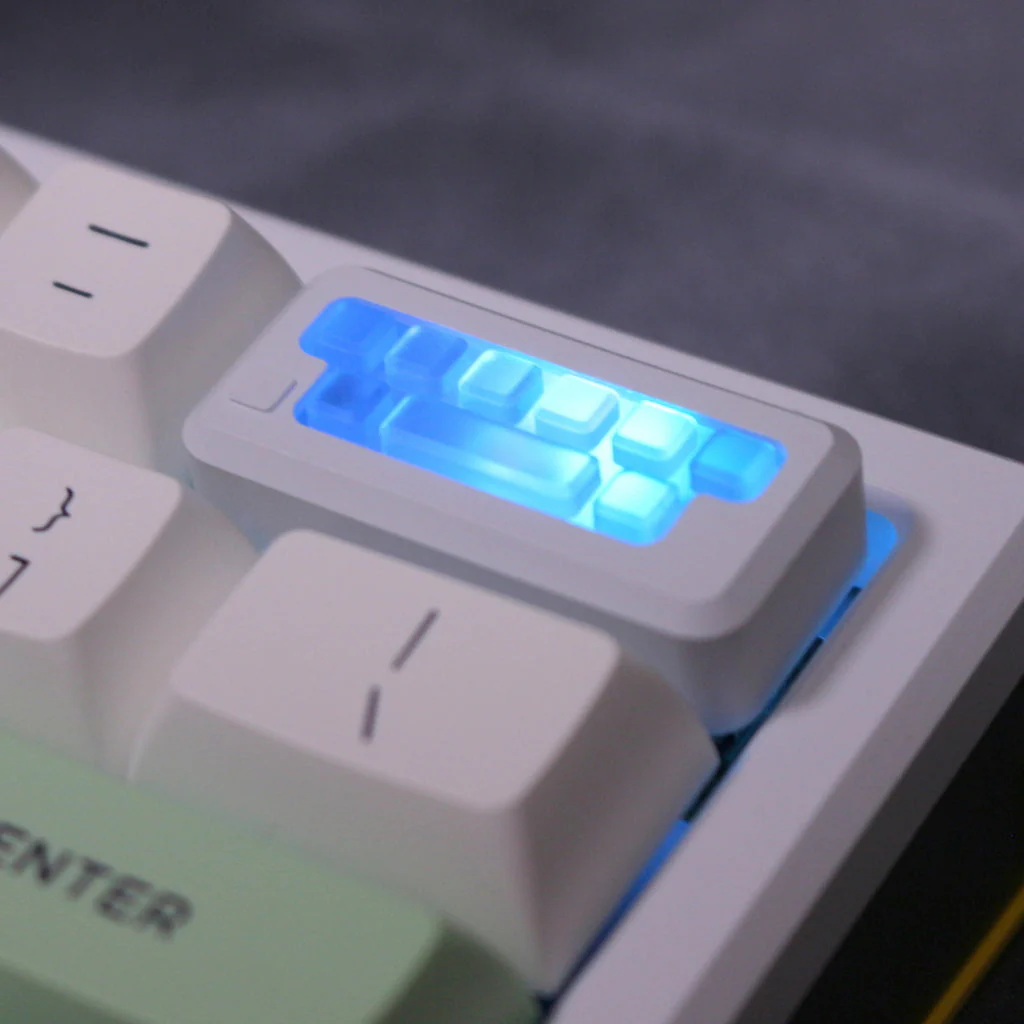 [GBEXTRAS]  Cary X F0T1 Novelty VE+C11 Keycap aluminium white black backlit - Image 5