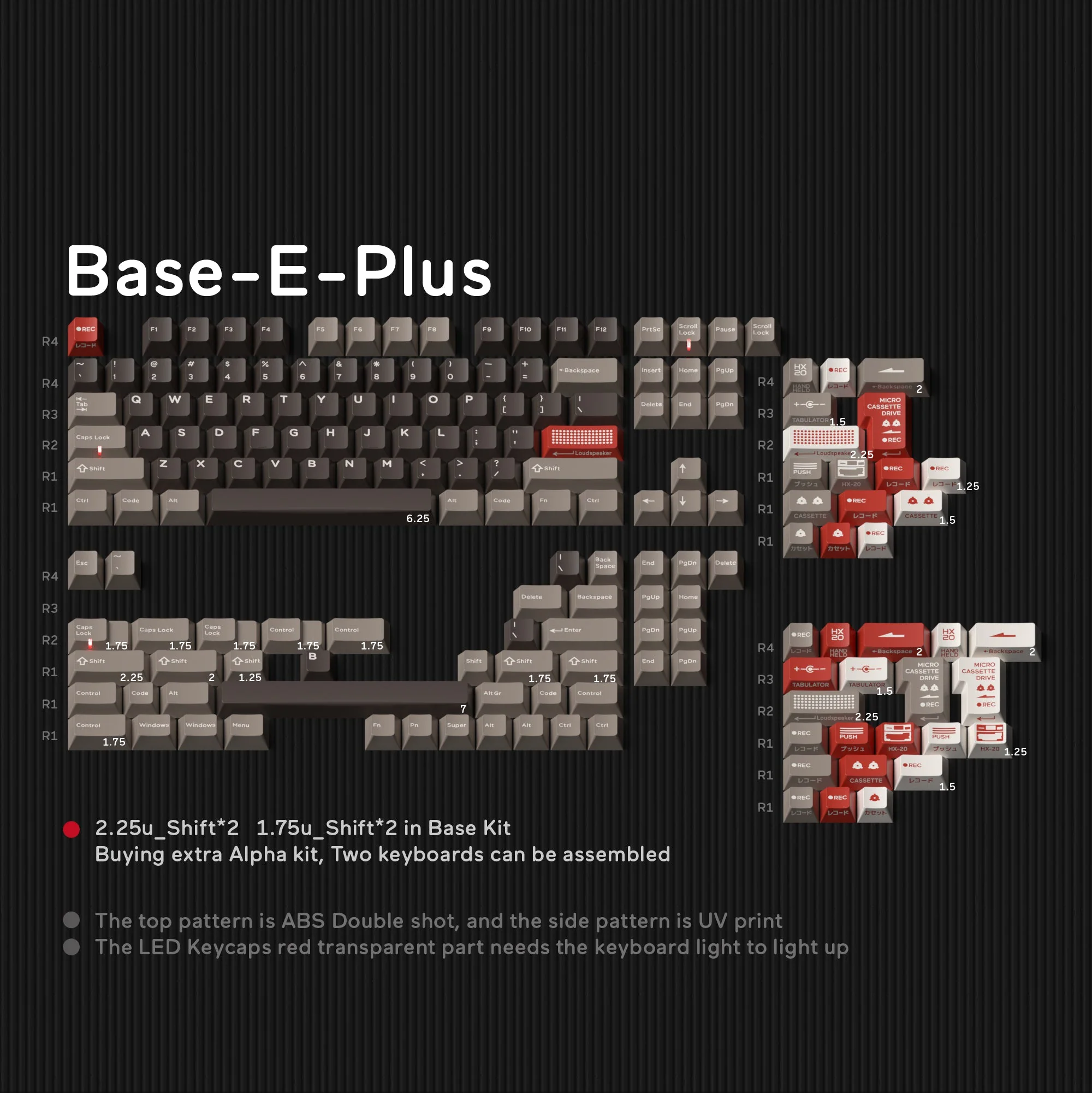 [GBEXTRAS] GLOVE x DOMIKEY HX-20 Cherry Profile Keycaps doubleshot side print English japanese - Image 11