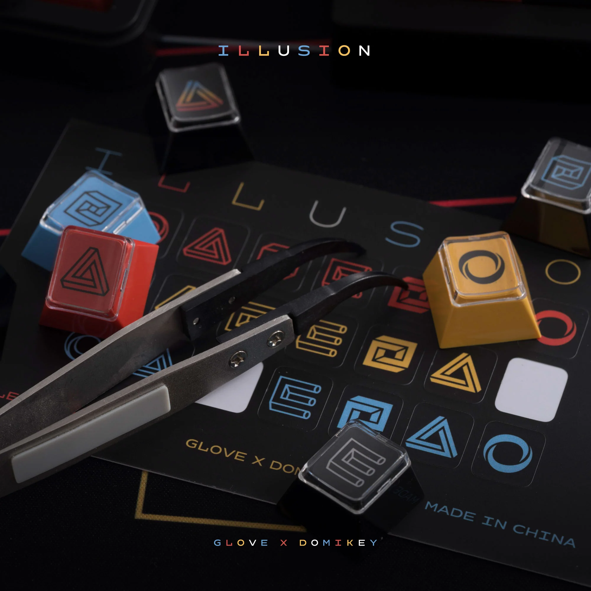 [GBEXTERAS]  GLOVE x Domikey Illusion Keycaps Cherry Profile ABS Double-shot Triple-shot Keycaps - Image 5