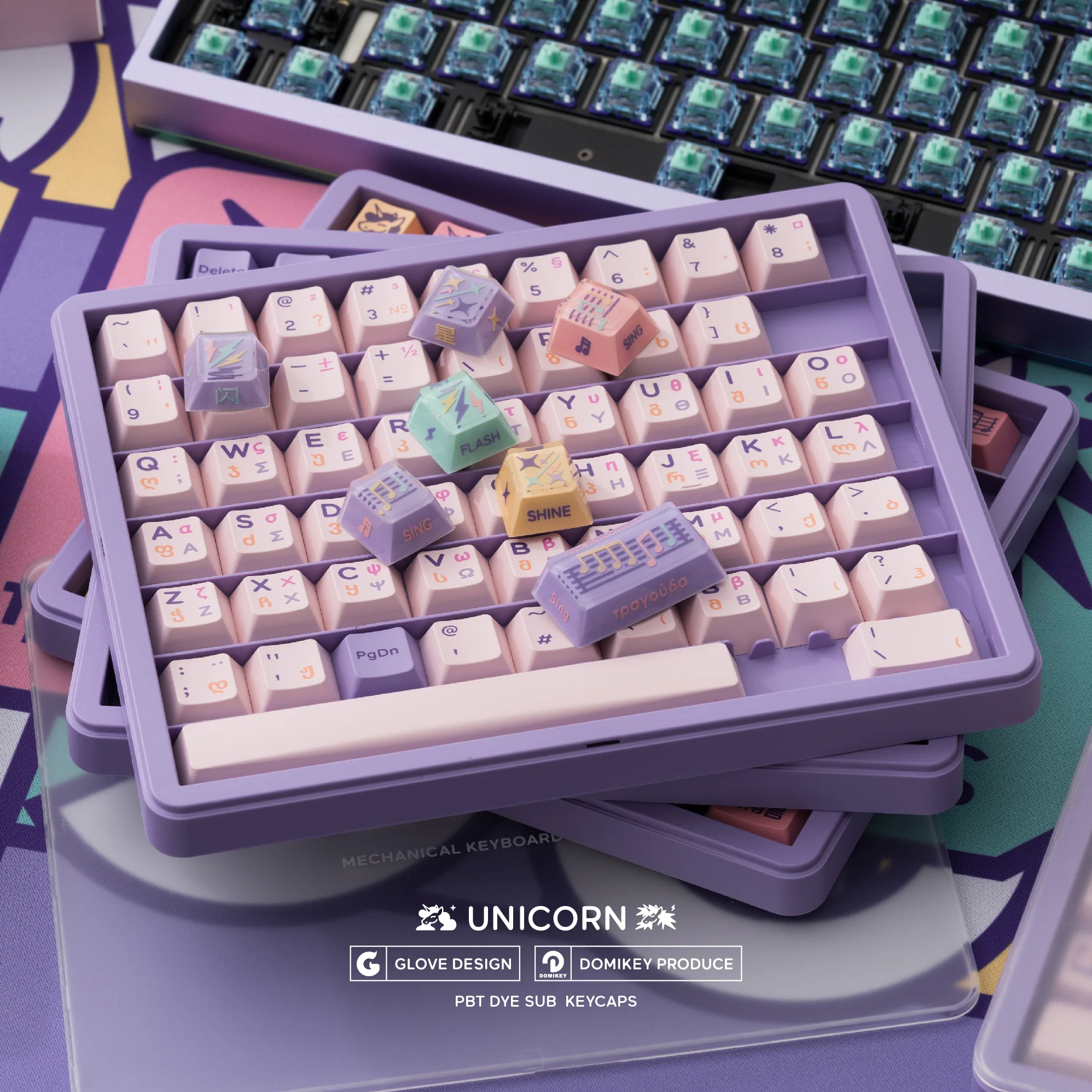 [CLOSED][GB] GLOVE x Domikey Unicorn Keycaps PBT Cherry profile Dye sub Novelty - Image 3