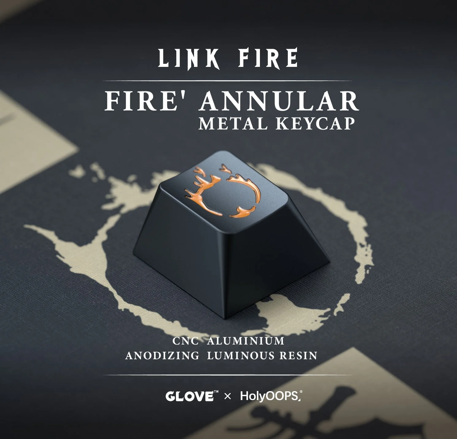 [GBEXTRAS]Domikey x GLOVE Link Fire Cherry Profile Keycaps Novelty ABS Doubleshot - Image 4