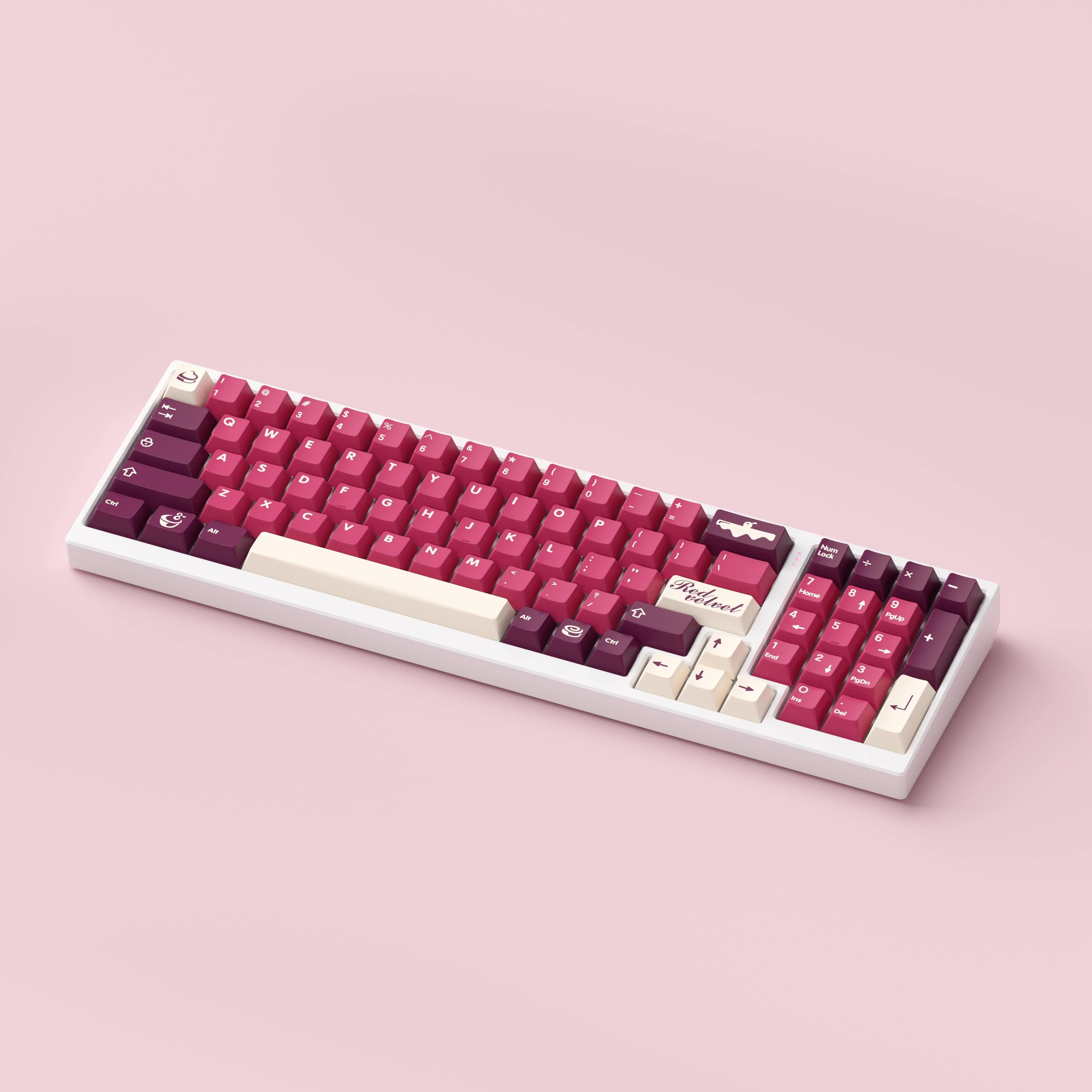 [GBEXTRAS]ZERO-G x Domikey Red Velvet Cherry profile ABS Doubleshot Keycaps - Image 5