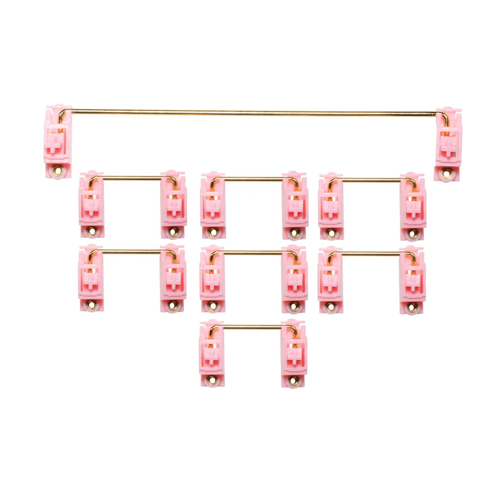 GKs Gold coated Pcb screw in Stabilizer pink blue mechanical keyboard - Image 14