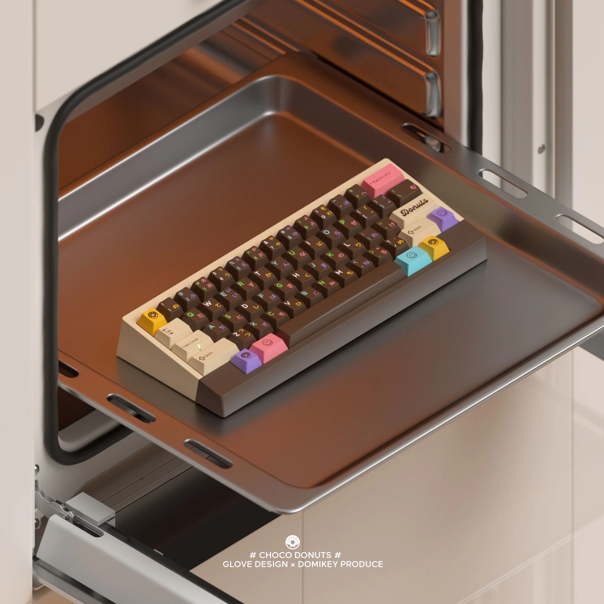 [CLOSED][GB] GLOVE x Domikey Choco Donuts Cherry profile Doubleshot tripleshot keycaps resion novelty stitch-edged mousepad - Image 7