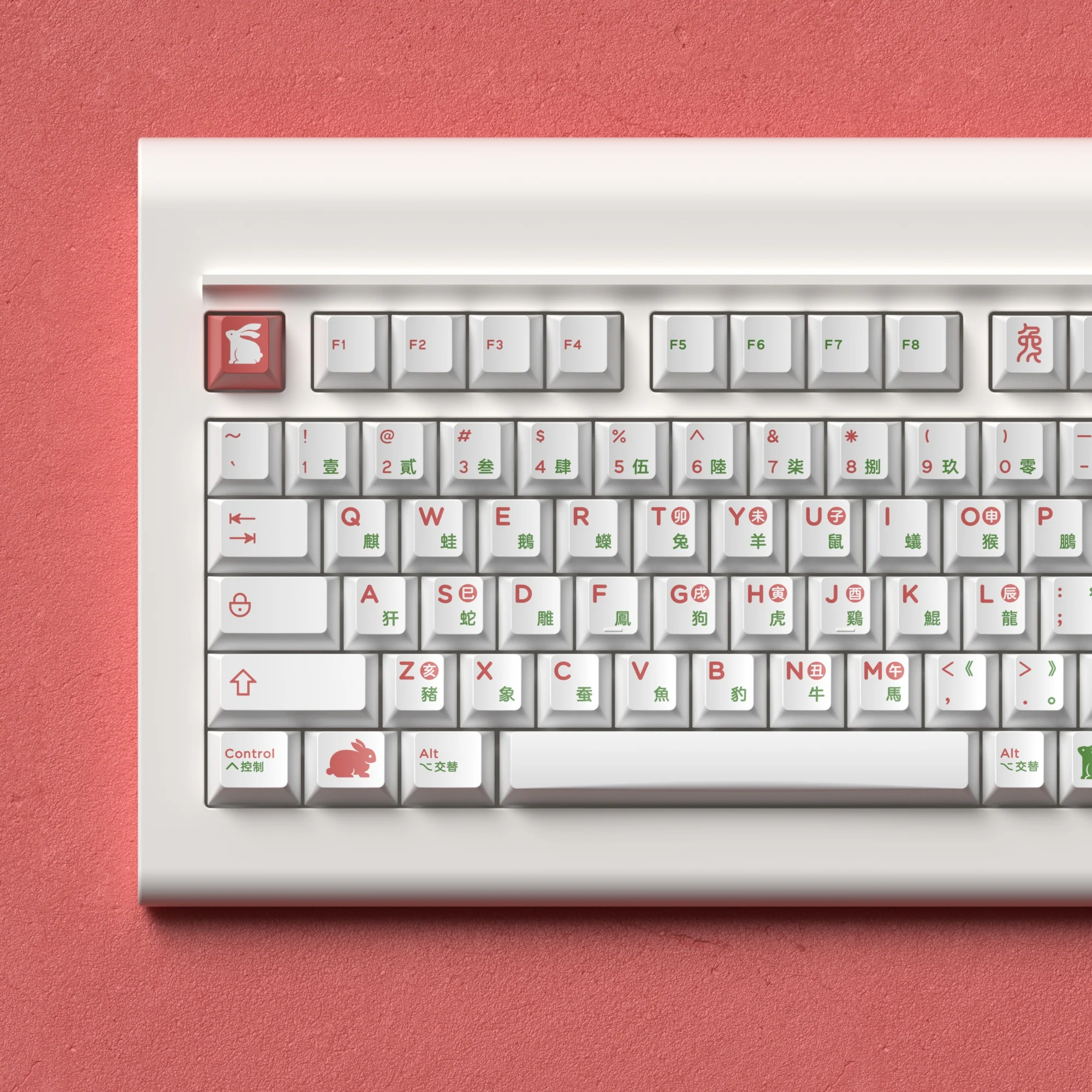 [LIMITED] GLOVE x Domikey the Year of Rabbit PBT Dye sub Cherry profile keycaps all over dyesub limited edition - Image 6