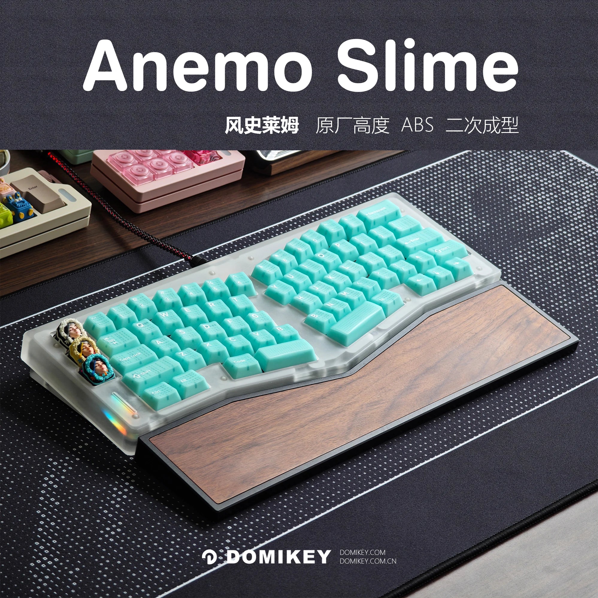 Hififox x Domikey Anemo Slime Cherry Profile ABS Doubleshots Keycap Set for keyboard BM60 CSTC75 BM65 BM68 XD60 スライム - Image 3