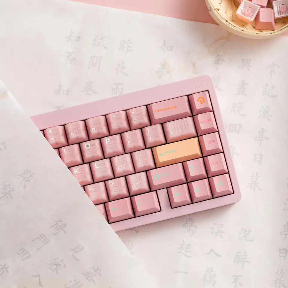 Hififox x Domikey XTRM Cherry Profile ABS Doubleshots Keycap Set for keyboard BM60 CSTC75 BM65 BM68 XD60 Pink - Image 3